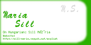 maria sill business card